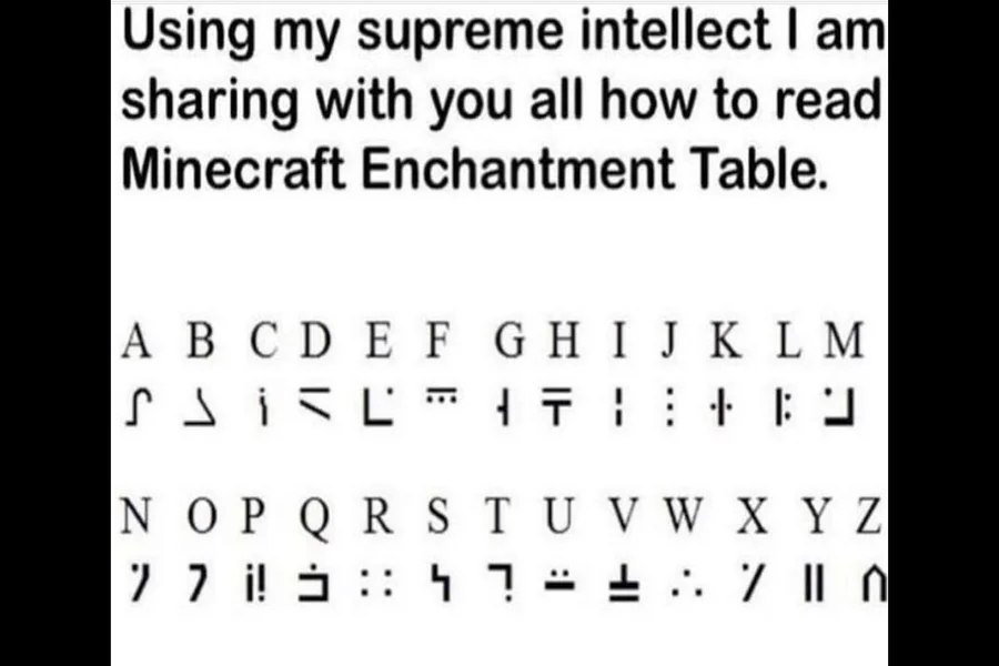 Enchantment Table Copy and Paste