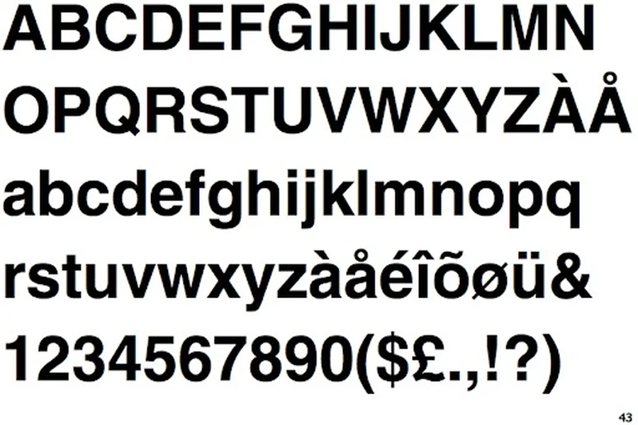 Helvetica Bold Font