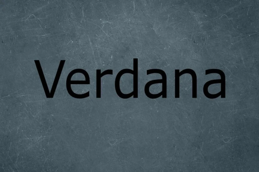 Verdana Font