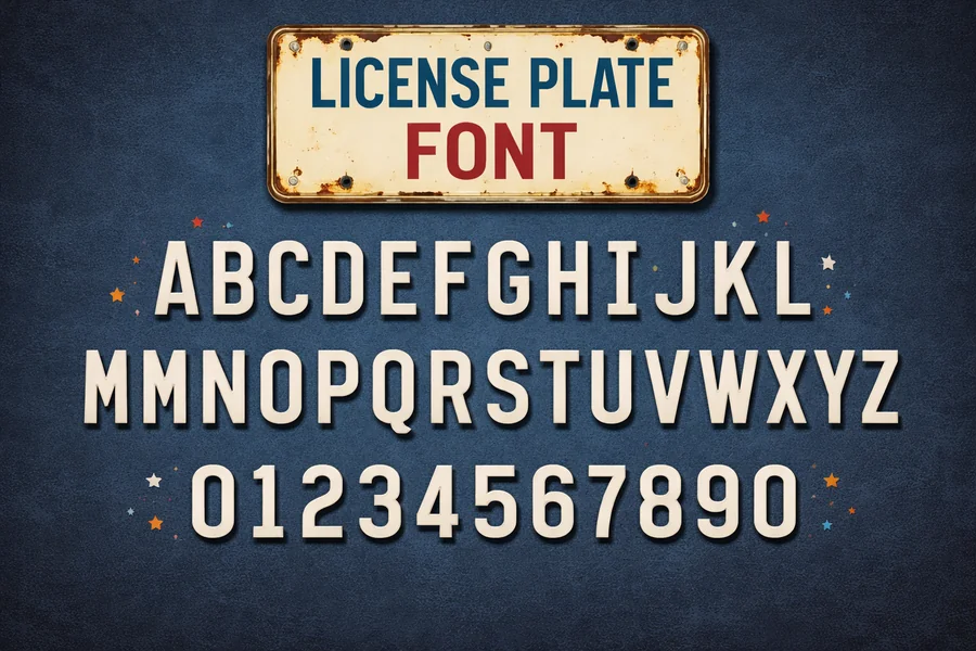 License Plate Font