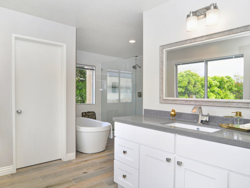 A homeowner spends $30,000 on a bathroom remodel